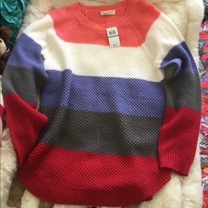 Cloud Chaser striped sweater. NWT.